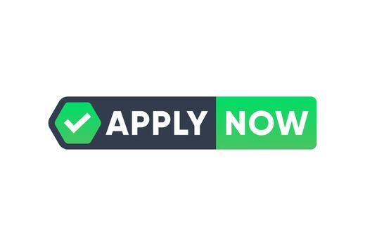 Apply Now CTA Button Green Modern Call-to-Action Label vector