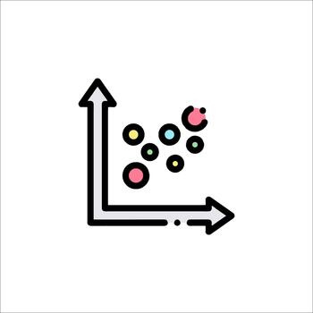 Scatter Plot Icon Data Analysis Statistics Visualization, chart vector