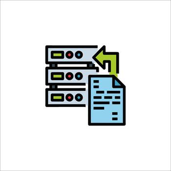 datos apoyo servidor archivo transferir base de datos icono, datos seguridad vector