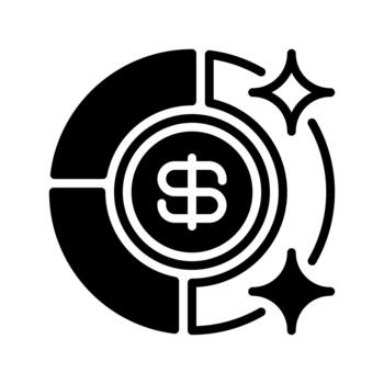 Budget Line Icon, Outline Symbol for Expense Management, Financial Planning, Cost Control, Resource Allocation, and Saving Strategy. vector