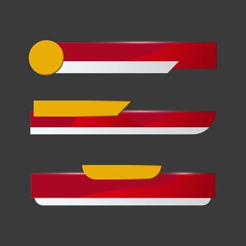 Modern Red and Yellow Abstract Banner Set for Web and UI Design vector