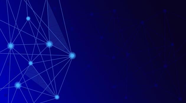 digital tecnología bandera con conectado azul líneas. concepto de neural red, ai digital circuito tablero tecnología, Internet red velocidad, ciber nano información, grande datos. resumen antecedentes vector