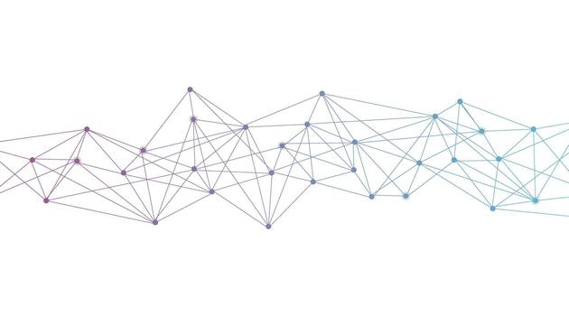 Abstract tech network connection dots. Digital technology and big data analysis background. White background with plexus lines. Geometric background with abstract mesh vector
