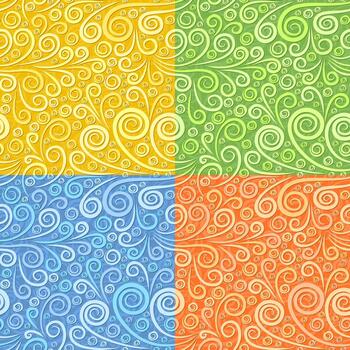 The Set of Seamless backgrounds with pattern. vector