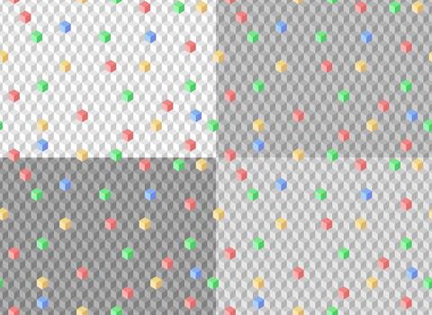 The set of Seamless gray backgrounds with geometric pattern. vector