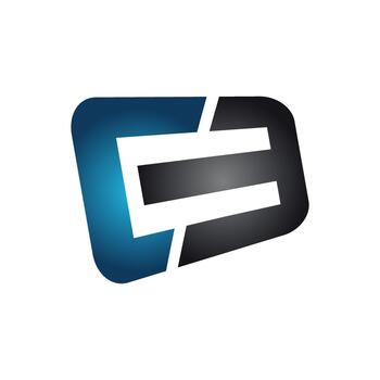 ce rectangular logo icon template version two vector