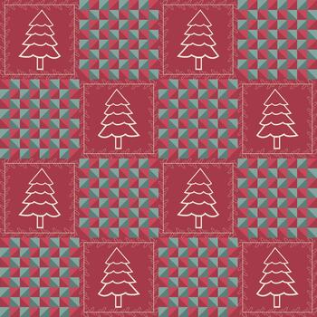 a seamless pattern with christmas trees on it vector