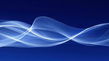 Abstract Light Waves in Blue and White Colors Creating a Fluid Pattern on a Smooth Background for Creative Design Projects video