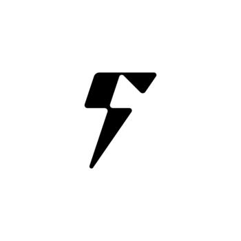 Futuristic, elegant monogram where S is defined by a bold, lightning shape. Excellent for FinTech, consulting, or e-commerce. vector