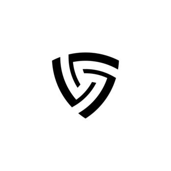 Sleek, elegant emblem where continuous lines form the letter G inside a protective crest. Perfect for FinTech or consulting. vector