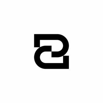 Futuristic number 2 mark. Simple, bold, and continuous flow. Ideal for tech startups or sports brands. vector