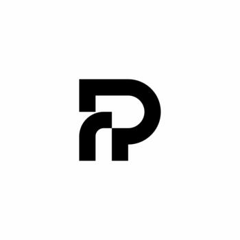 Dynamic PF or FP initials. A strong, modern visual identity for private equity or branding agencies. vector