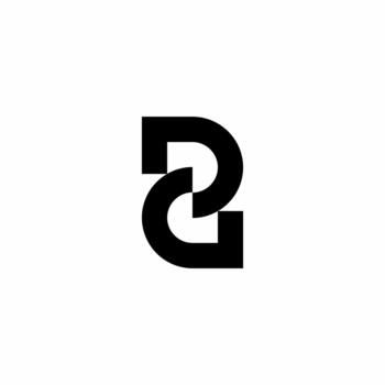 Modern and elegant Number 2 logo. Interconnected, dynamic. Suits data analytics or consulting. vector
