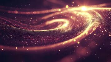 raggiante particelle fluente nel ondulato modelli la creazione di un astratto colorato sfondo per creativo design progetti video