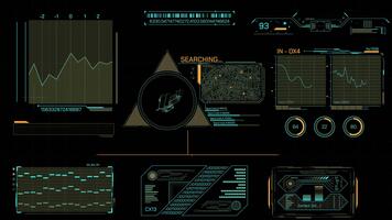 animato Schermo con un' sistema di operazioni per ricerca video