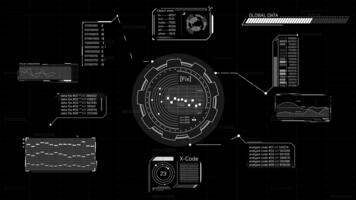 animato schermo con un astratto digitale dati analisi diagramma video