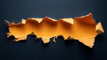 strappato bordo di luminosa arancia carta su buio sfondo la creazione di un' moderno artistico struttura e design elemento per creativo progetti video