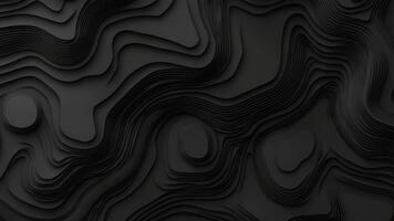 astratto nero superficie con ondulato Linee e contorni la creazione di un' moderno strutturato sfondo per design progetti video