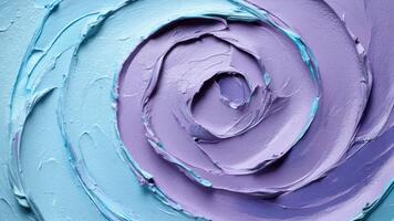 Abstract swirl of pastel blue and lavender paint texture with soft gradients and subtle variations in depth and light video