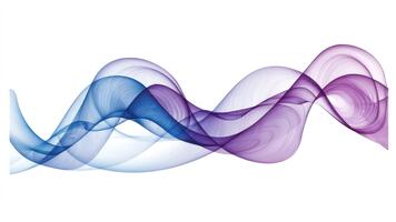 Abstract Wave Design in Blue and Purple with Smooth Curves and Flowing Patterns for Creative Projects and Backgrounds video