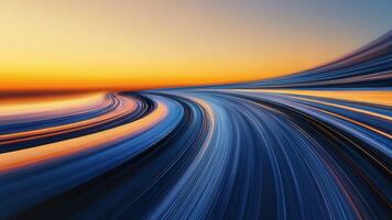 abstrakt suddighet rader av vibrerande färger på solnedgång med slät kurvor och strömmande former frammanande rörelse och lugn video