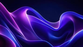 astratto flusso di colorato onde nel vivace occhiali da sole di viola e blu la creazione di un' dinamico e ipnotizzante visivo Esperienza video