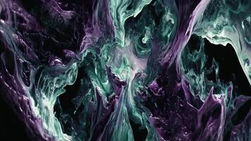 abstrakt virvlande mönster i levande lila och kricka nyanser skapande en fascinerande visuell erfarenhet av vätska konst video