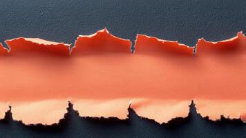Torn Edge of Orange Paper on Dark Background Creating Interesting Textural Contrast and Visual Appeal for Design Use video