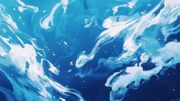 abstrakt blå vatten stänk med dynamisk rörelse och vätska mönster för kreativ design och bakgrund använda sig av video