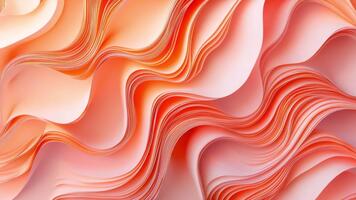Abstract Waves of Soft Orange and Coral Tones Creating a Dynamic Flowing Texture for Modern Background or Design Use video