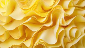 mjuk gul papper textur med invecklad skikten och strömmande design idealisk för bakgrunder och kreativ projekt video