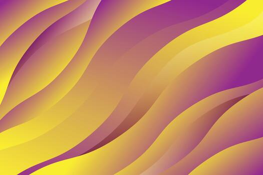 Dynamic yellow and purple abstract liquid background with elegant flowing waves and gradient effect vector
