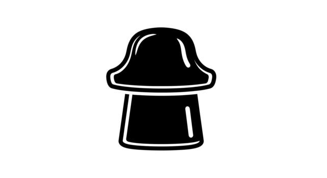 Elegant single mushroom graphic, symbol of nature and forest elements for design resources vector