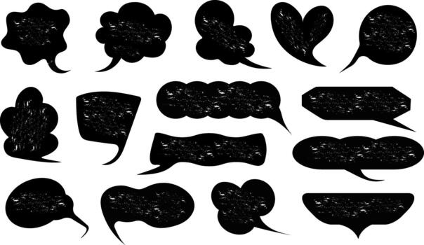 A collection of speech bubbles with different shapes vector