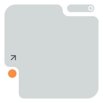 Minimal Grey UI Frame for Web or App Mockup. Modern Grey UI Window Design with Rounded Corners vector