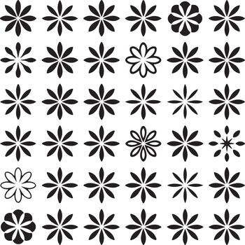 A repeating pattern of stylized transparent flowers on a textured white background vector