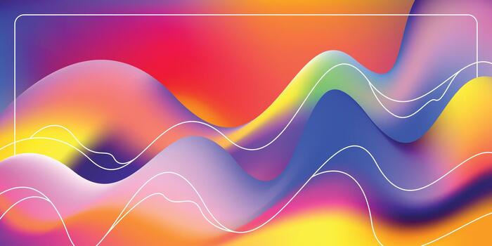 Colorful abstract wave design vector