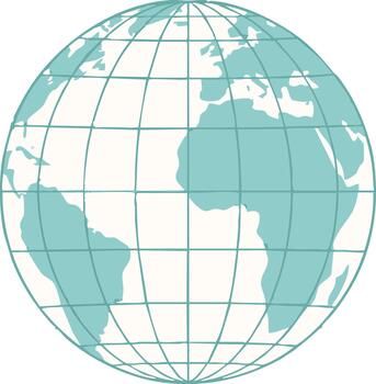 Minimal Tech Globe Global Network Grid Illustration vector