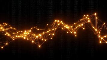 abstrakt nätverk ansluter data poäng på digital bakgrund video