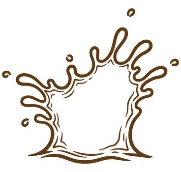 Artistic brown splash design on white background ideal for creative illustrations and graphic design projects vector