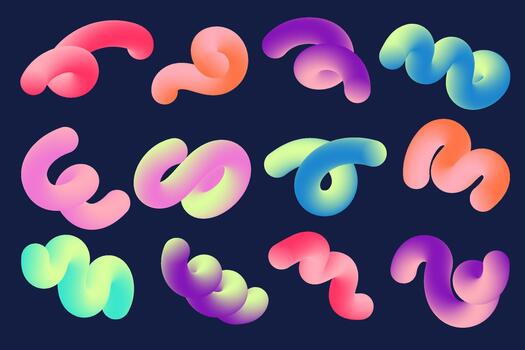 Colorful abstract design shapes pattern vector