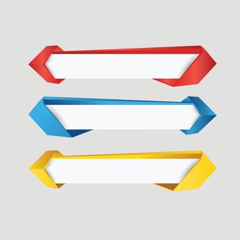 Colorful infographic banners set with empty space for text on grey background vector