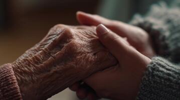 cuidando manos un amable toque y conexión Entre generaciones video