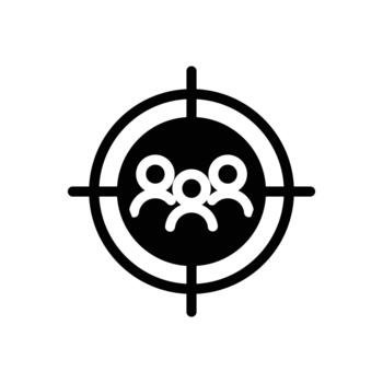 target audience solid icon design good for web or mobile app vector