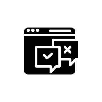 web survey solid icon design good for web or mobile app vector