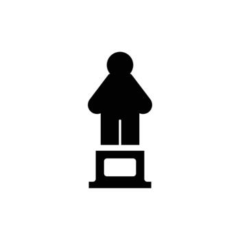 statue solid icon design good for web or mobile app vector