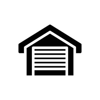 garage solid icon design good for web or mobile app vector