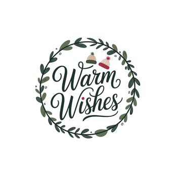 mínimo invierno guirnalda con Hola invierno escrito guión vector