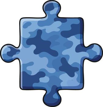azul camuflaje modelo rompecabezas pedazo ilustración para juego y diseño elementos uso vector