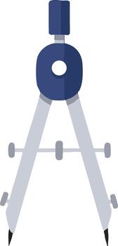 Geometry compass tool for precise drawing and measuring in engineering and design projects illustration vector